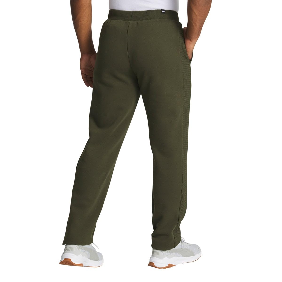 PUMA Mens Tapered Leg Elastic Waistband with External Drawstring Jogger GreenXXL