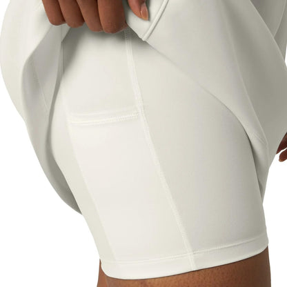 Mondetta Women's High Waisted Moisture Wicking Athletic Skort (US, Alpha, X-Large, Regular, Regular, White)