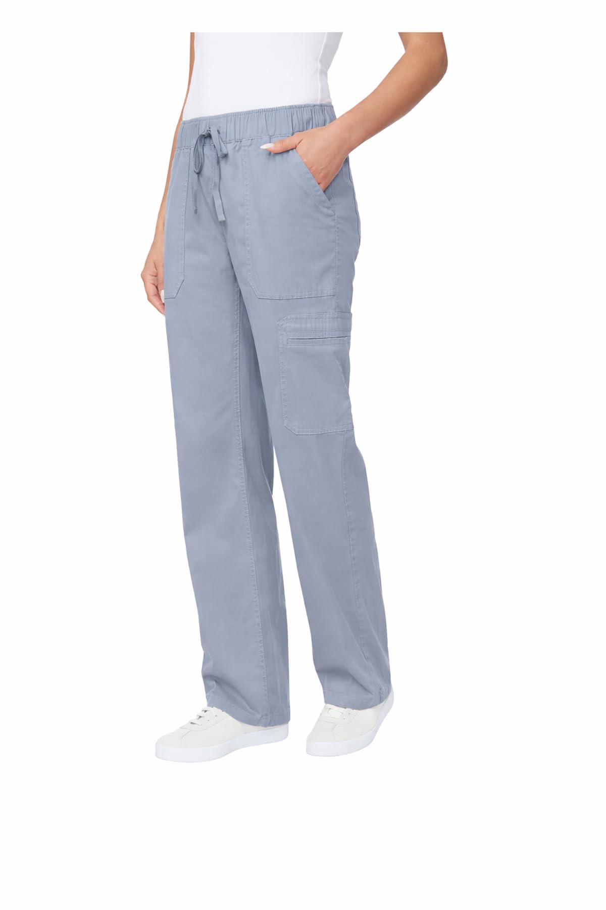 Buffalo David Bitton Women's Tencel Pull-On Cargo Pant (US, Alpha, XX-Large, Regular, Regular, Blue Blizzard (Grayish Blue))