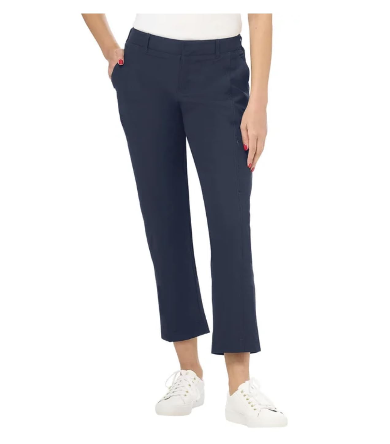 KIRKLAND Signature Women's Travel Pant (US, Numeric, 16, Regular, Regular, Navy (Blue))