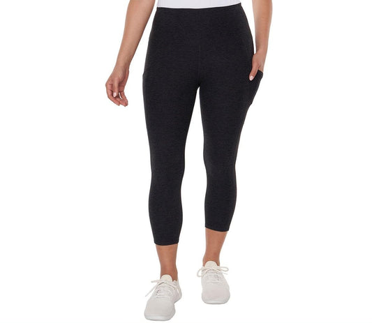 Kirkland Signature Capri Leggings for Women Athletic Pants with Pockets Black, S