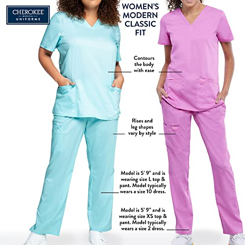 Cherokee WW Revolution Scrubs for Women Tapered Leg Drawstring Pant Navy