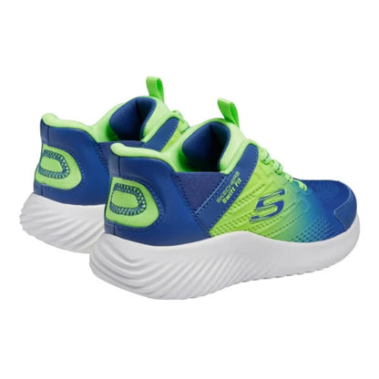 Skechers Kids Girls Microspec Advance Sneaker, Light Grey/Multi, 12 Little Kid