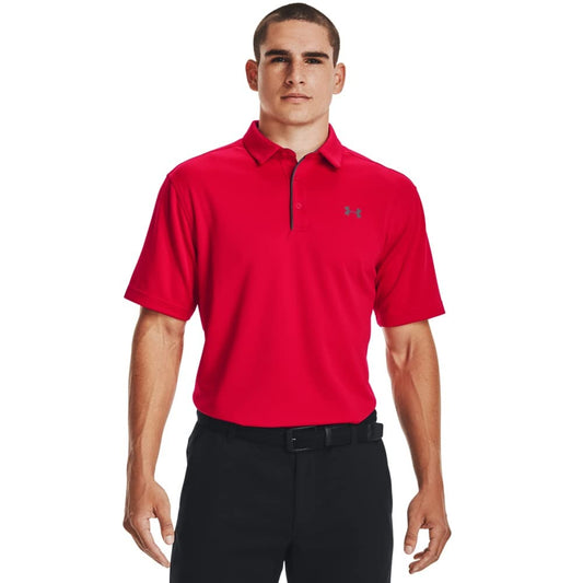 Under Armour Men's Tech Golf Polo , Red (600)/Graphite, X-Large