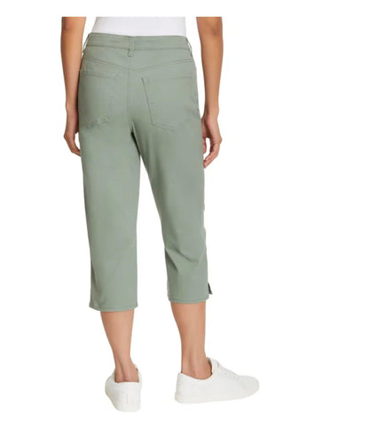 Gloria Vanderbilt Women's Amanda High Waisted 5 Pocket Capri Pant (US, Numeric, 10, Regular, Regular, Green)