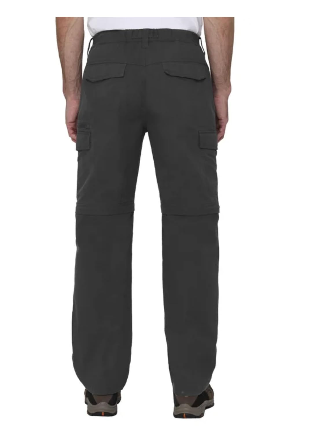 The B.C. Clothing Co. Men's Belted Stretch Convertible Cargo Pant, Pants Convert to Shorts (US, Waist Inseam, X-Large, 32, Regular, Regular, Gray)