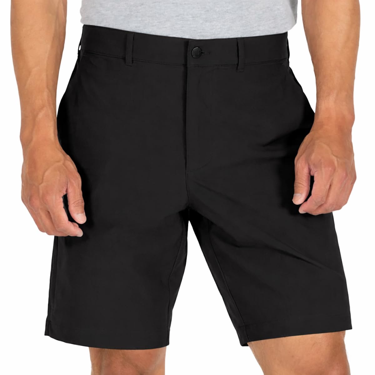 Gerry Men's Comfort Stretch Tech Short with UV Protection (US, Waist, 30, Regular, Black)