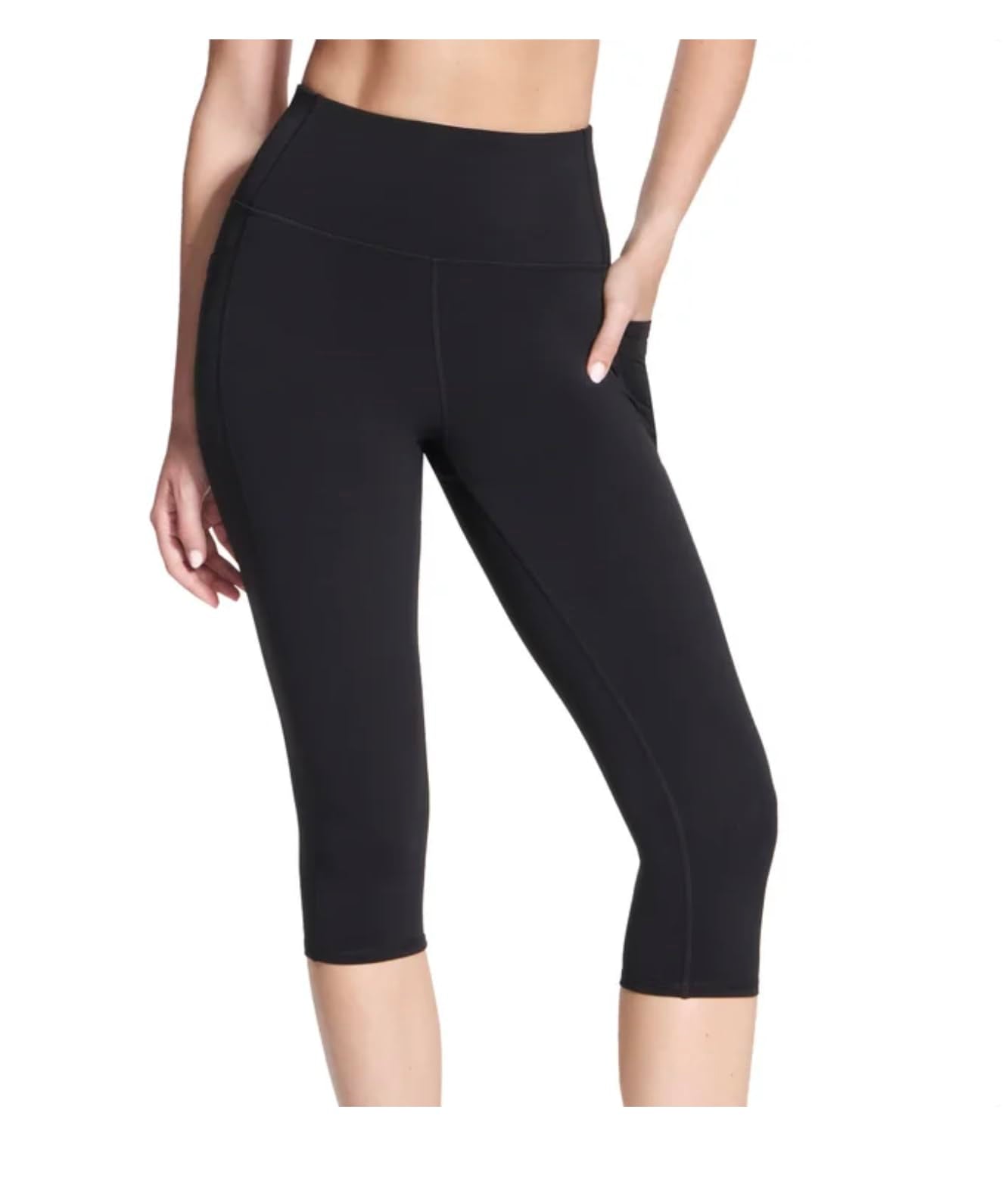Skechers Gowalk Women's Active Stretch Moisture Wicking Capri Legging Pant with Pockets (US, Alpha, X-Large, Regular, Regular, Black)