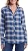 Weatherproof Vintage Women's Long Sleeve Button Down Flannel Shirt (US, Alpha, XX-Large, Regular, Regular, Blue)