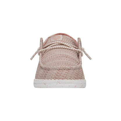 HEYDUDE Wendy Sport Mesh Loafers for Kids Girls Textile Upper Two-Eyelet Lace Closure Slip-on Style