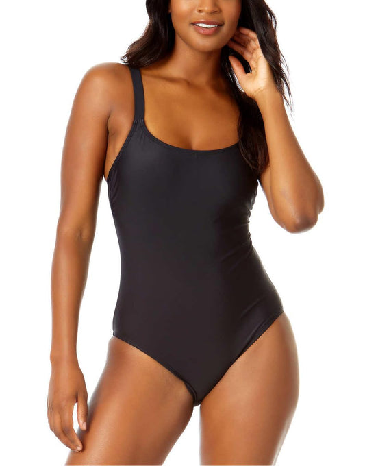 Hurley Womens's UPF 50+ Sun Protection One Piece Swimsuit, Black, XXL