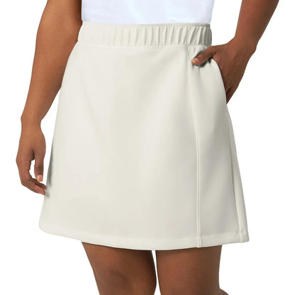 Mondetta Women's High Waisted Moisture Wicking Athletic Skort (US, Alpha, X-Large, Regular, Regular, White)