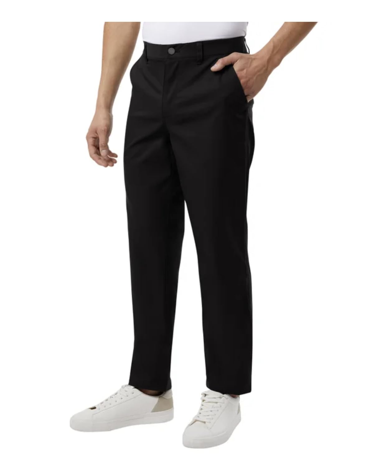 32 Degrees Cool Men's Stretch Chino Pant (US, Waist Inseam, 34, 34, Regular, Regular, Black)