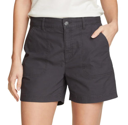 Eddie Bauer Women's Adventurer Stretch Ripstop Shorts (US, Numeric, 14, Regular, Regular, Black)