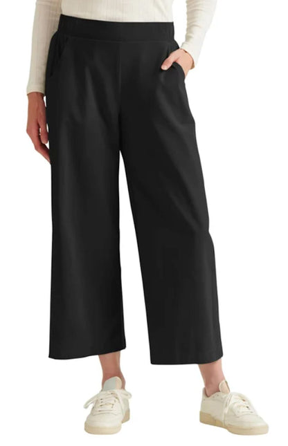 Eddie Bauer Women's Traveler Wide Leg Crop Pant (US, Alpha, X-Large, Regular, Regular, Black)
