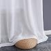 HLC.ME Abbey Faux Linen Textured Semi Sheer Privacy Sun Light Filtering Transparent Window Grommet Long Thick Curtains Drapery Panels for Bedroom & Living Room, 2 Panels (54 W x 108 L, White)