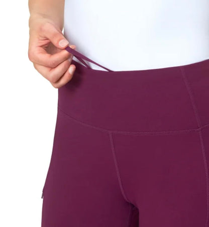 Mondetta World Outfitter Women's Moisture Wicking Cropped Legging Pant with Side Zip Pockets (US, Alpha, XX-Large, Regular, Regular, Purple)