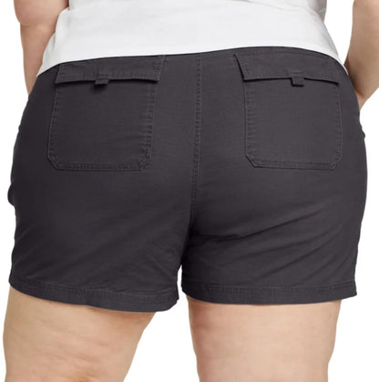 Eddie Bauer Women's Adventurer Stretch Ripstop Shorts (US, Numeric, 12, Regular, Regular, Black)