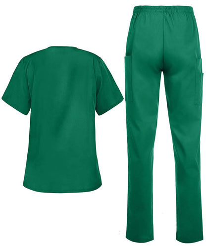 Strictly Scrubs Women's Scrub Set Size 3X-Large Hunter V-Neck Top Elastic Pant