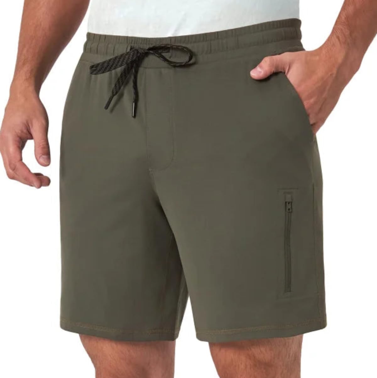 Mondetta Outdoor Project Men's Performance Active Short with Pockets (US, Alpha, Small, Regular, Regular, Green)