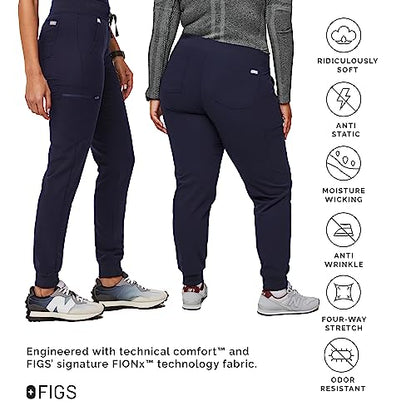 FIGS Zamora Jogger Style Scrub Pants for Women - Navy, XX-Small Petite
