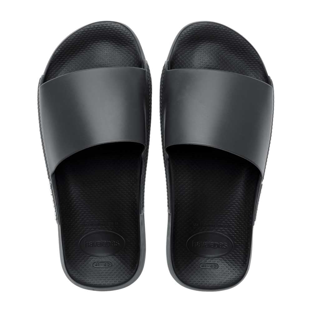Havaianas Slide Classic, Slide Unisex Adult, Black/White, 10/10.5