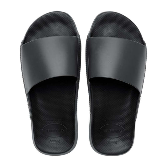 Havaianas Slide Classic, Slide Unisex Adult, Black/White, 10/10.5