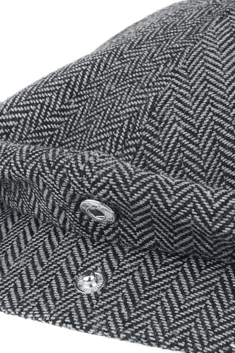 Brixton Brood Snap Cap Grey/Black MD (7 1/4)