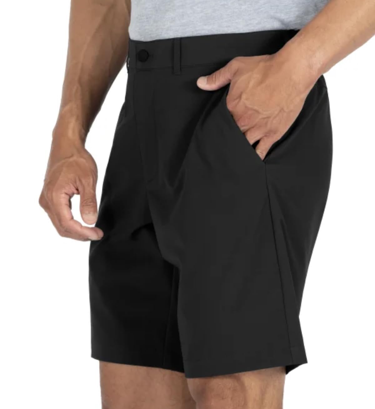 Gerry Men's Comfort Stretch Tech Short with UV Protection (US, Waist, 30, Regular, Black)