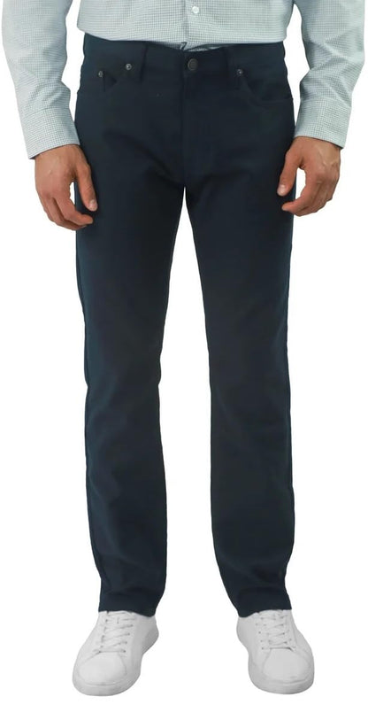 JACHS New York Mens Heavyweight Twill 5 Pocket Stretch Pant (US, Waist Inseam, 32, 34, Regular, Regular, Navy)