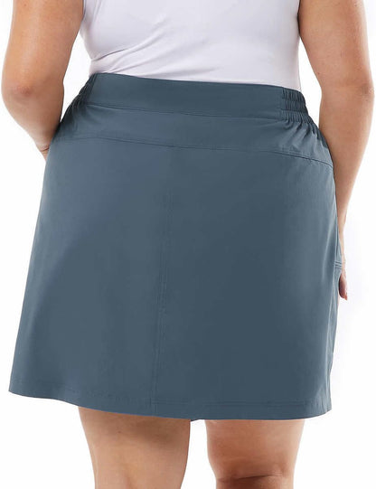 32 Degrees Cool Womens Lightweight Tech Skort (US, Alpha, XX-Large, Regular, Regular, Vintage Indigo)