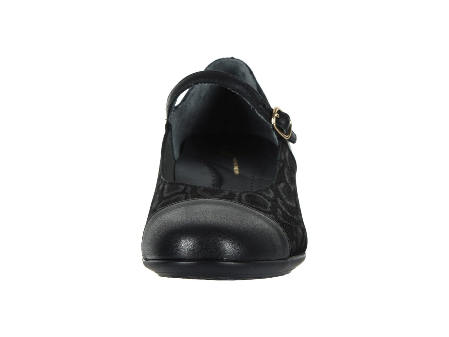 SAS Isabel Mary Jane Comfort Heel Black/Snake 8 WW - Double Wide (D)