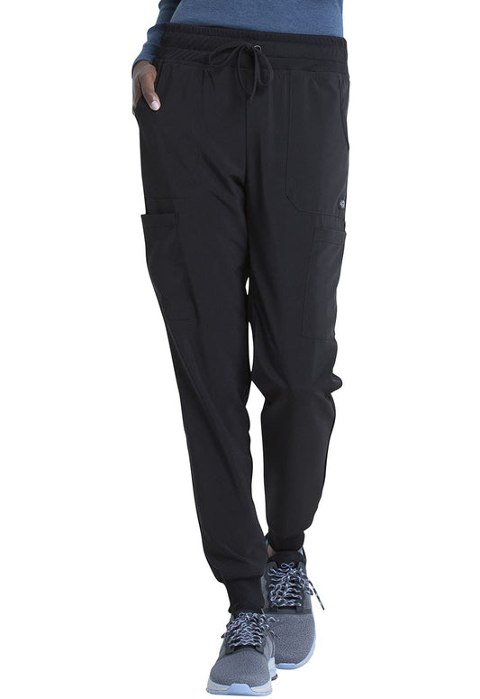 EDS Essentials Jogger Scrubs for Women, Scrub Pants DK065P, XL Petite, Black
