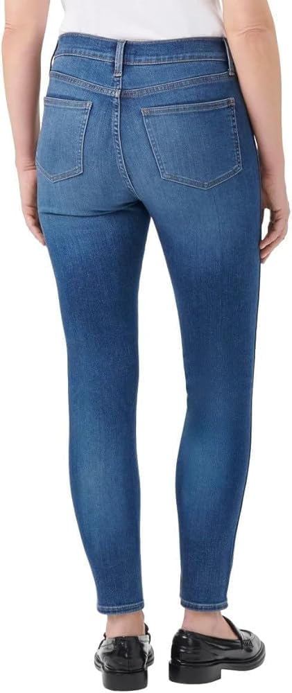 KIRKLAND Signature Women's High-Rise Skinny Jeans (US, Numeric, 14, Regular, Regular, Blue)