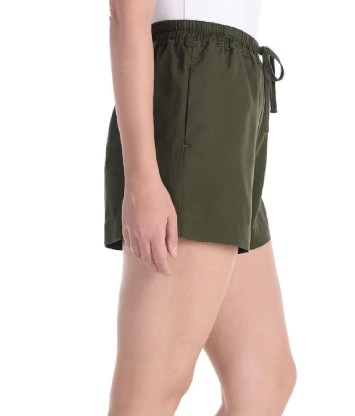 Hilary Radley Women's Pull-On Tencel Short with Pockets (US, Alpha, XX-Large, Regular, Regular, Green (Olive))