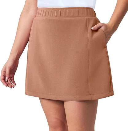 Mondetta Women's Moisture Wicking High Rise Walking Athletic Skort with Pockets (US, Alpha, XX-Large, Regular, Regular, Pink)