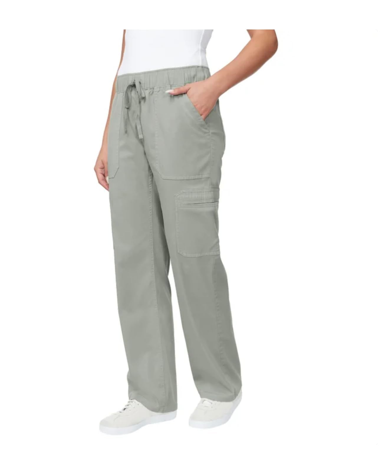 Buffalo David Bitton Women's Tencel Pull-On Cargo Pant (US, Alpha, X-Large, Regular, Regular, Sage Smoke (Green))