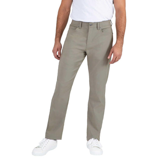 Gerry Men's Tech 5 Pocket Stretch Fabric Comfort Waistband Pant (Green,32x29)