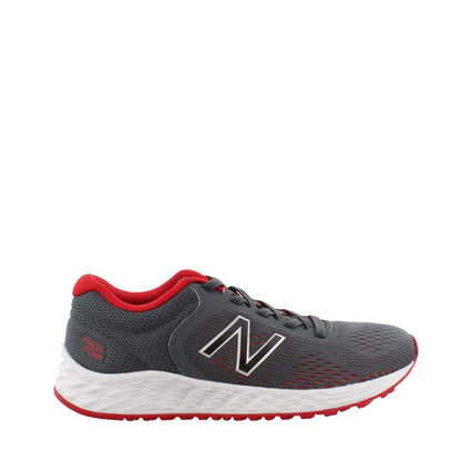 New Balance Kid's Fresh Foam Arishi V2 Bungee Running Shoe, Gunmetal/Energy Red, 2 Wide Infant