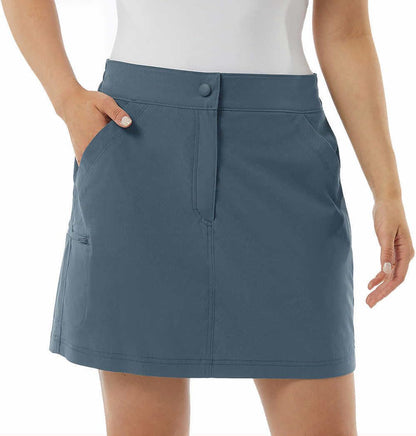 32 Degrees Cool Womens Lightweight Tech Skort, Medium, Vintage Indigo