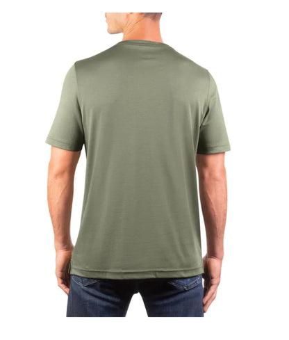 KIRKLAND Signature Men's Short Sleeve Pima Cotton Tee Shirt (US, Alpha, Small, Regular, Regular, Green)
