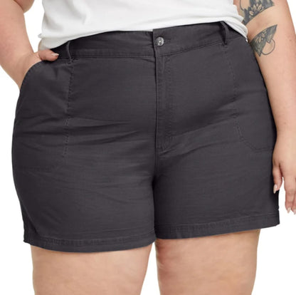 Eddie Bauer Women's Adventurer Stretch Ripstop Shorts (US, Numeric, 12, Regular, Regular, Black)