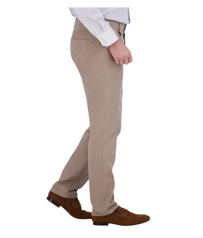 KIRKLAND Signature Men's Stretch Comfort Tapered Fit Brushed 5 Pocket Pant (US, Waist Inseam, 30, 29, Regular, Regular, Tan)