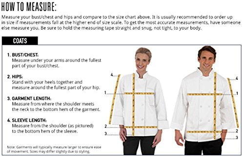 Women’s Chef Coat with Piping (Medium, Wine) – Tailored Chef Coat with Fabric Covered Buttons