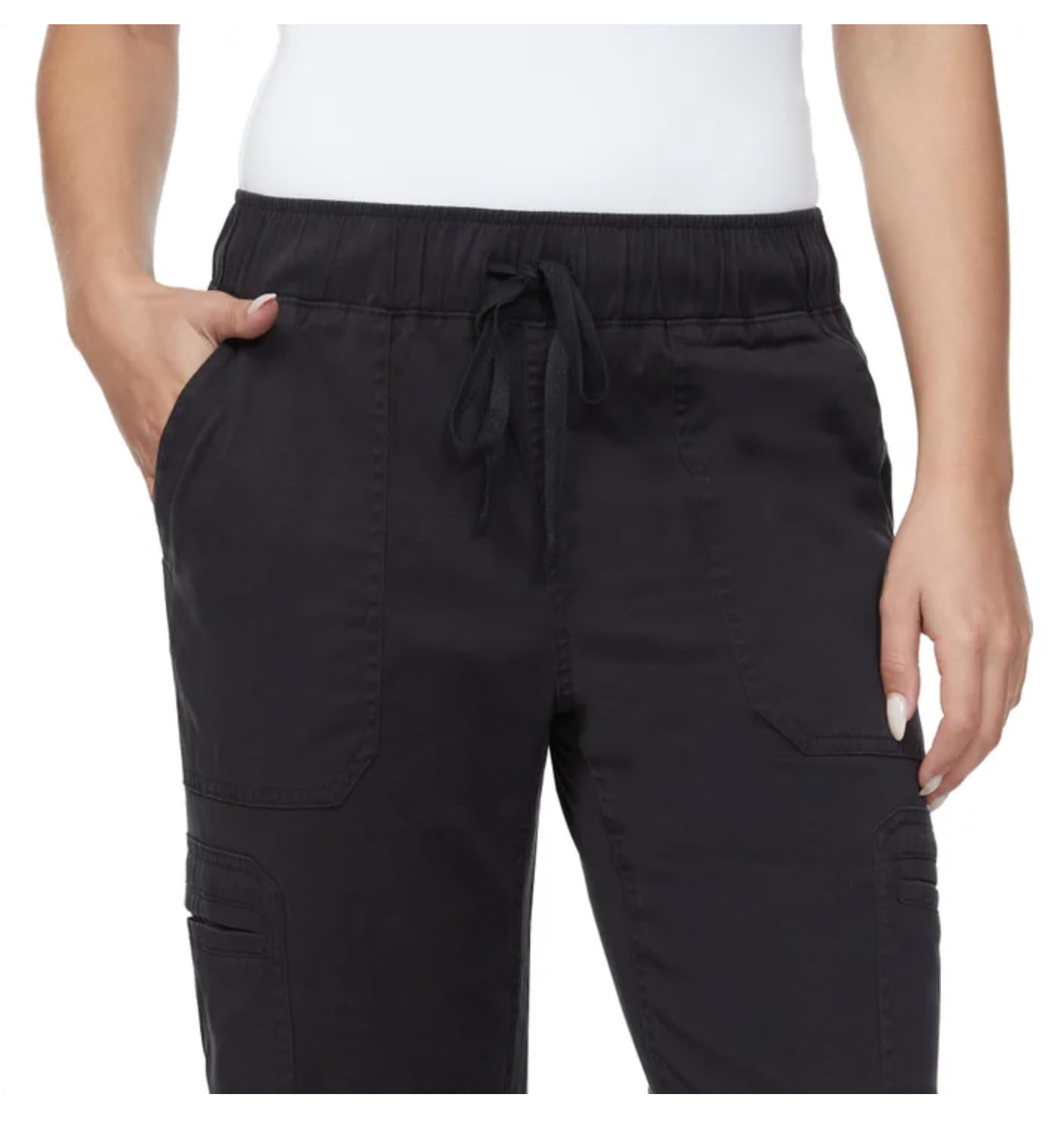 Buffalo David Bitton Women's Tencel Pull-On Cargo Pant (US, Alpha, XX-Large, Regular, Regular, Black)