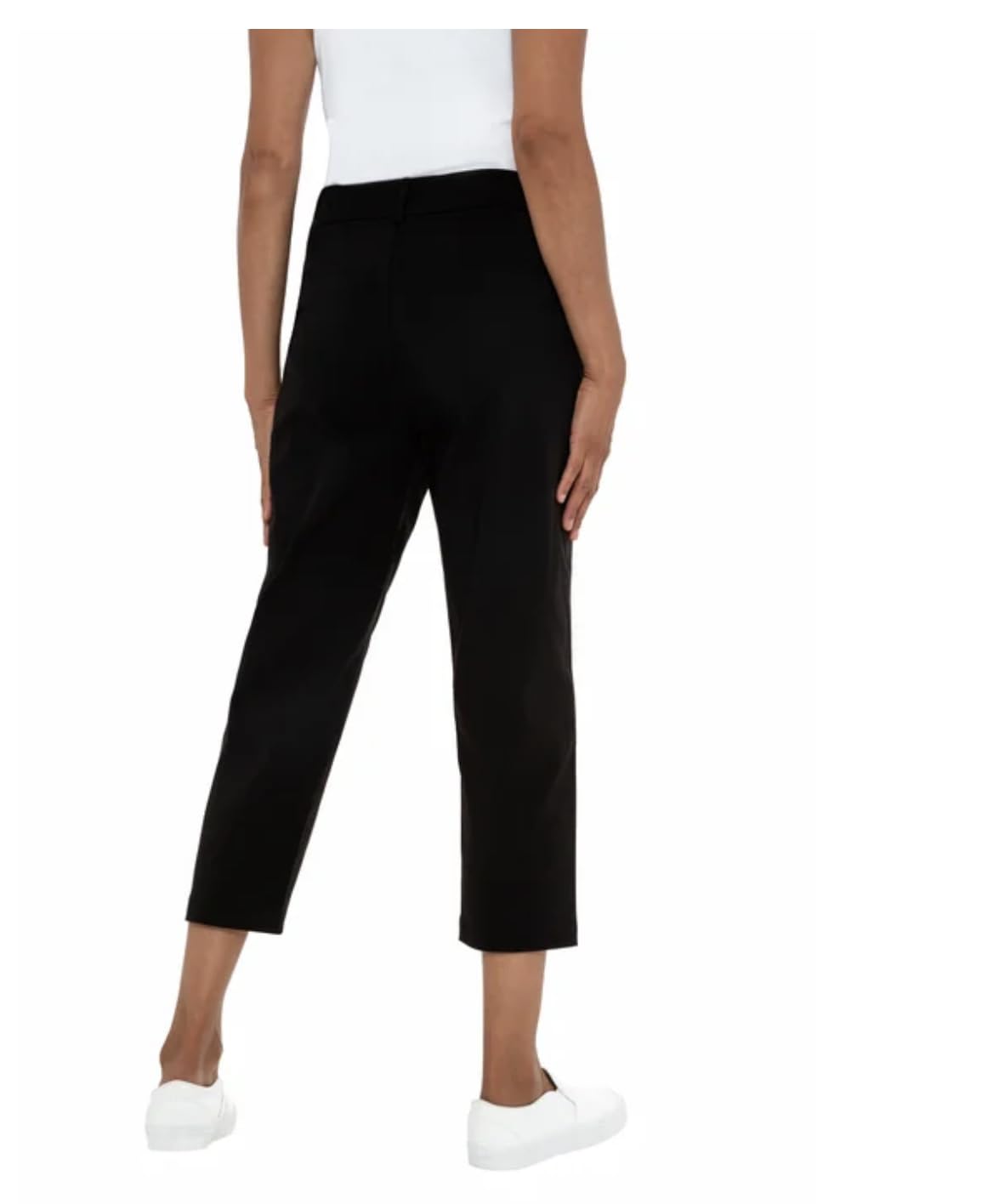 Mario Serrani Women's Slim Fit Pull On Capri Pant (US, Alpha, X-Large, Regular, Regular, Black)