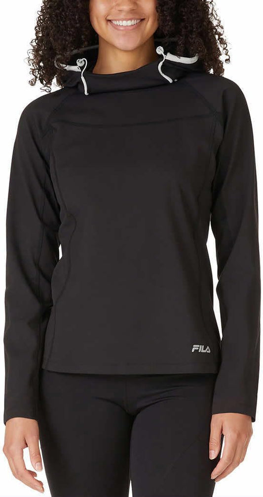 Fila Womens Midweight Training Pullover Hoodie (US, Alpha, X-Large, Regular, Regular, Black)