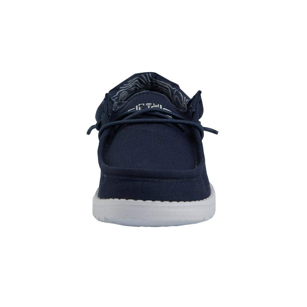 HEYDUDE Boy's Wally Youth Multiple Colors | Boys Shoes | Boy's Lace Up Loafers | Comfortable & Light-Weight Navy