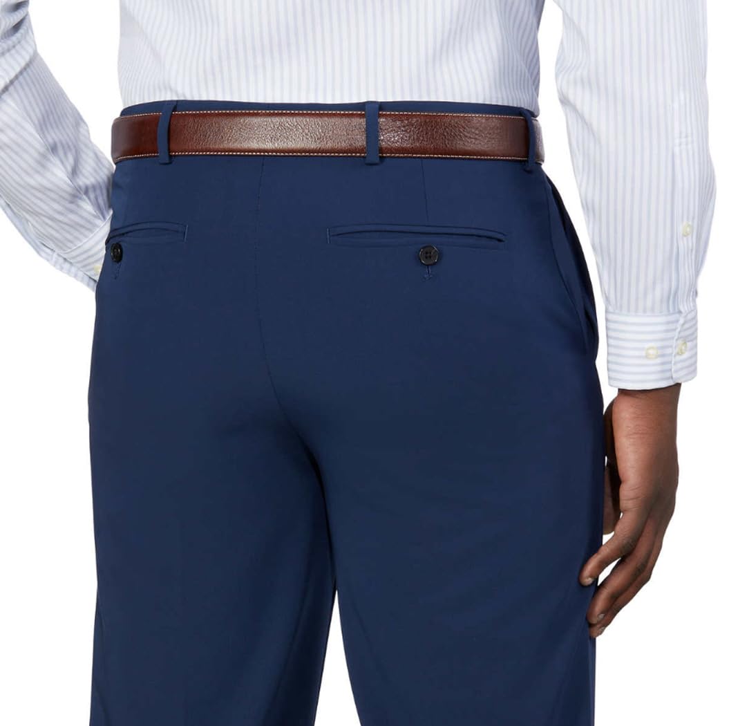Greg Norman Men's Performance Classic Pants (US, Waist Inseam, 32, 34, Regular, Regular, Blue)
