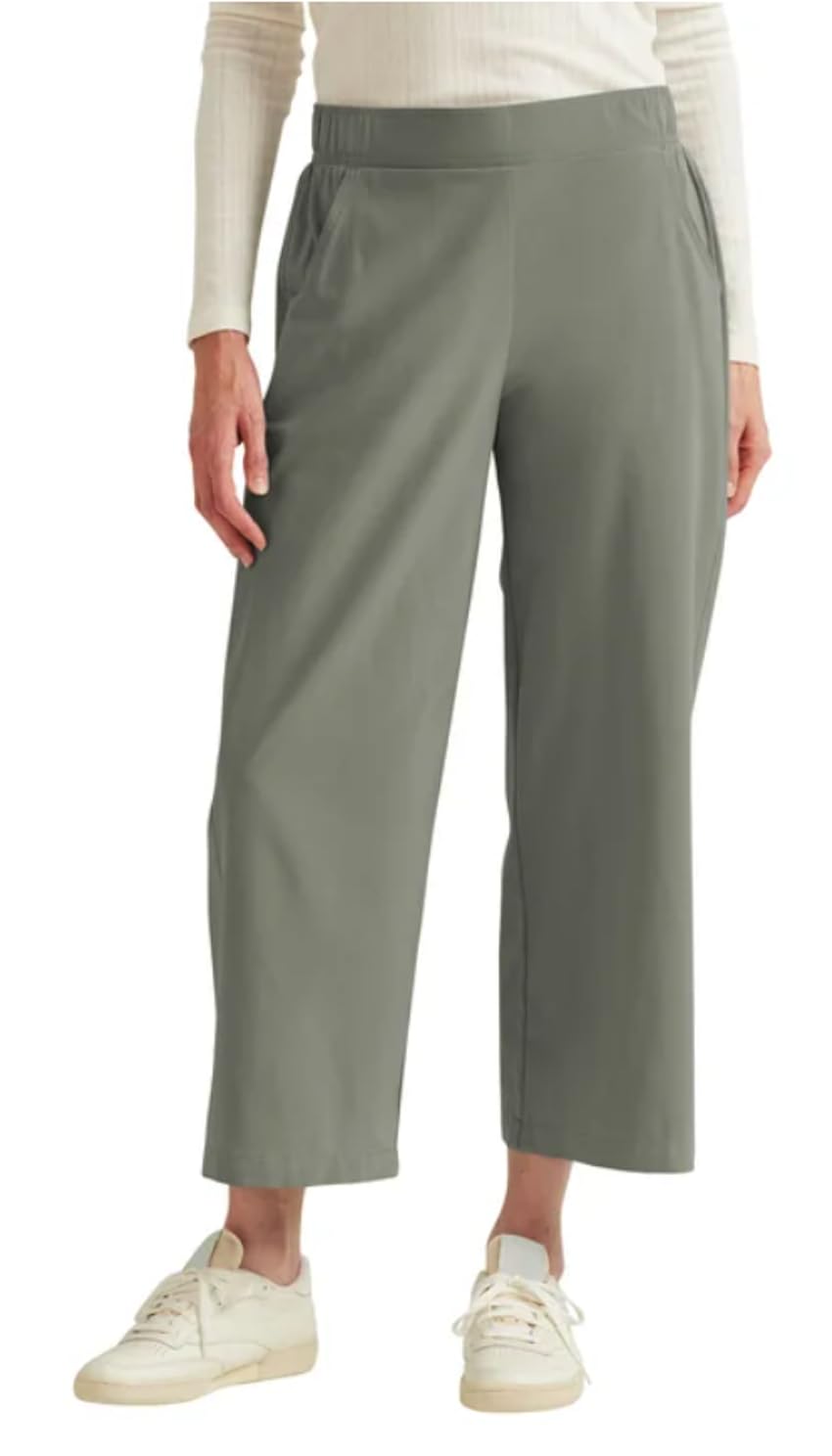 Eddie Bauer Women's Traveler Wide Leg Crop Pant (US, Alpha, X-Large, Regular, Regular, Black)